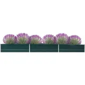 vidaXL Plantenbak verhoogd 480x80x45 cm gegalvaniseerd staal groen
