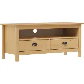 vidaXL Tv-meubel Hill 110x40x47 cm grenenhout honingbruin