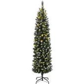 vidaXL Kunstkerstboom smal met 300 LED's 210 cm