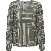 JDY Blouse 'JDYTROYA' aardetinten / wit