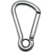 Kong Harness Kl With Eyelet Karabijnhaak Zilver 80 mm