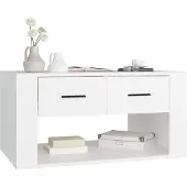 vidaXL Salontafel 80x50x40 cm bewerkt hout wit