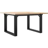 vidaXL Salontafel O-frame 60x60x40 cm massief grenenhout en staal