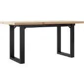 vidaXL Salontafel O-frame 90x40x45,5 cm grenenhout en staal