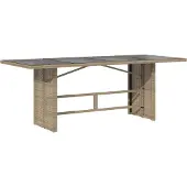 vidaXL Tuinset, 9-delig, beige, polyrotan