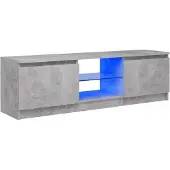 vidaXL Tv-meubel met LED-verlichting 120x30x36 cm betongrijs