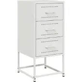 vidaXL Nachtkastjes 2 st 36x39x78 cm staal wit