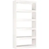 vidaXL Boekenkast/kamerscherm 80x30x167,4 cm massief grenenhout wit