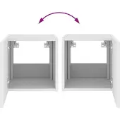 vidaXL Tv-wandmeubels met LED-verlichting 2 st 30,5x35x30 cm wit