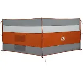 vidaXL Windscherm camping waterdicht 340x130 cm grijs en oranje