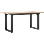 vidaXL Salontafel O-frame 90x40x45 cm massief grenenhout en staal