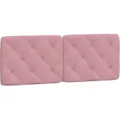 vidaXL Hoofdbordkussen 140 cm fluweel roze