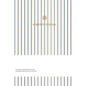 A-Journal - Receptenboek - Blauw gestreept