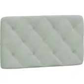 vidaXL Hoofdbordkussen 90 cm velvet lichtgrijs