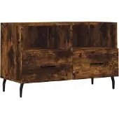 vidaXL Tv-meubel 80x36x50 cm bewerkt hout gerookt eikenkleurig