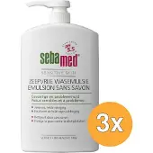 Sebamed 3x Zeepvrij wasemulsie pomp (1000 ml)
