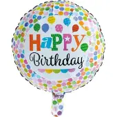 We Fiesta Folie Ballon Happy Birthday Stippen 46 cm