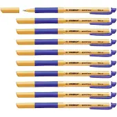 Stabilo rollerbalpen PointVisco, blauw, 10 stuks