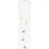 Sissy-Boy Goudkleurige ketting met bloemen