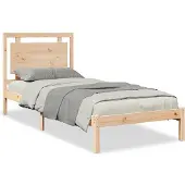 vidaXL Bedframe extra lang zonder matras massief hout 100x210 cm