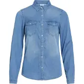 Vila Blouse 'VIBista' blauw denim