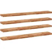 vidaXL Wandschappen 4 st zwevend olieafwerking 140x20x4 cm acaciahout