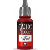 Vallejo Hobbyverf Acrylverf - 72011 Game Color - Gory Red - Acryl - Verf flesje - 18 ml