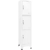 vidaXL Lockerkast 38x45x180 cm staal wit