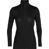 Icebreaker Ondershirt Women 175 Everyday LS Half Zip Black-M