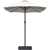 vidaXL Tuinparasol Zand en Antraciet 385 x 209 x 244 cm Polyester