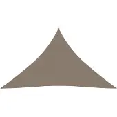 vidaXL Zonnescherm driehoekig 3,5x3,5x4,9 m oxford stof taupe