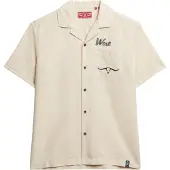 Superdry Overhemd 'The Merchant Store – Resort' crème / zwart
