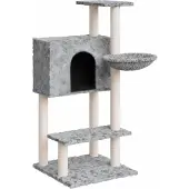 vidaXL Kattenmeubel met sisal krabpalen 108,5 cm lichtgrijs
