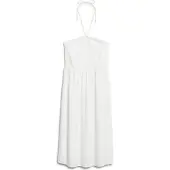 Superdry Midi-strandjurk met Smokwerk Wit Grootte: 44