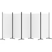 Super Merchant Kamerscherm met 5 panelen 433x180 cm stof wit