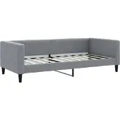 vidaXL Dagbed uitklapbaar, lichtgrijs, 100x190 cm, met stoffen bekleding