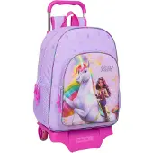 Unicorn Academy Wheeled Backpack Paars Kinderen