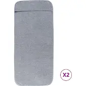 vidaXL Strandhanddoeken 2 st 400 g/m² 75x200 cm stof grijs