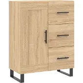 vidaXL Hoge kast 69,5x34x180 cm bewerkt hout sonoma eikenkleurig