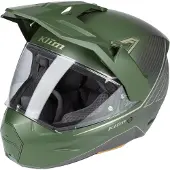 KLIM X1 Alpha Quanta, avonturenhelm ,Donkergroen/Lichtgroen/Carbon ,S
