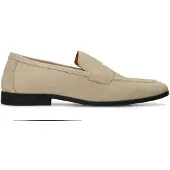 Manfield Beige suède loafers | Maat 44
