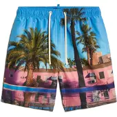 Superdry Zwemshorts royal blue/koningsblauw / rosa / zwart