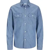 Jack & Jones Overhemd 'JJETravis' blauw denim