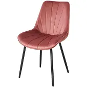 Lizzely Garden & Living Eetkamerstoel roze velvet Tessa eetstoel zetel