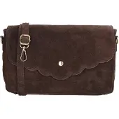 Charm London Suède Overslag Schoudertas Mariëlle Donker Bruin