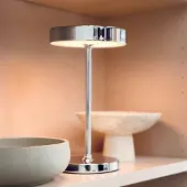 Dyberg Larsen Tafellampe , Starlight, dimbare, Metallic, Woonkamer, Metaal, Scandinavisch