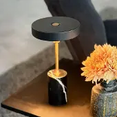 Dyberg Larsen Tafellampe , Starlight, dimbare, Zwart, Woonkamer, Metaal, Designer