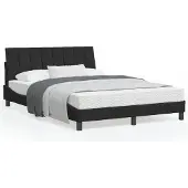 vidaXL Bedframe zonder matras "Hanko" 140x200 cm fluweel zwart