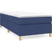 vidaXL Bedframe zonder matras 120x190 cm stof blauw