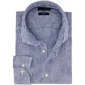 Tommy Hilfiger overhemd wit strepen linnen wide collar